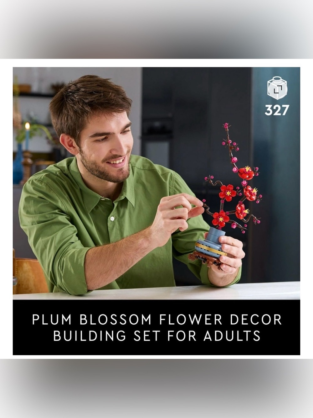 LEGO Plum Blossom Set with Red, Pink & Yellow Flowers - Picture 3 of 7